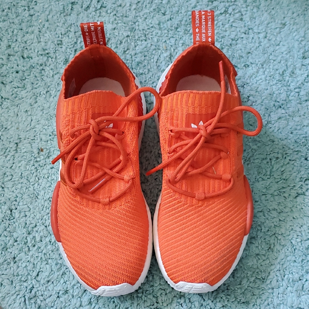 Adidas Bright Orange Athletic Sneakers Size 6